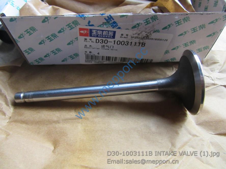 D30-1003111B INTAKE VALVE YUCHAI PARTS