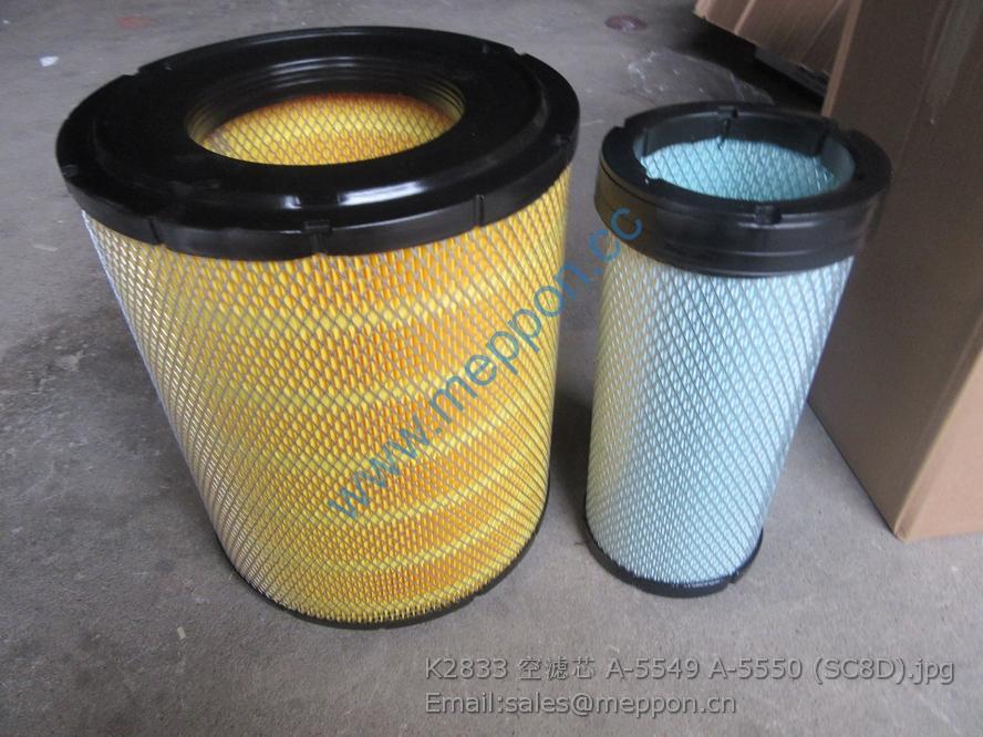 K2833 AIR FILTER A-5549 A-5550 SC8D