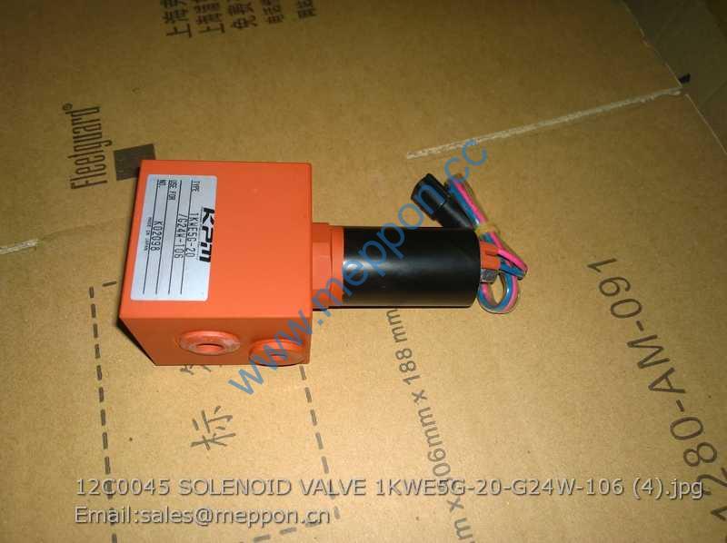12C0045 SOLENOID VALVE 1KWE5G-20-G24W-106 LIUGONG