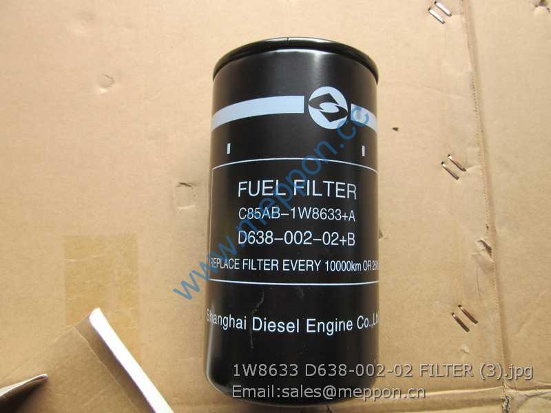 1W8633 D638-002-02 FILTER SDEC SHANGHAI DIESEL