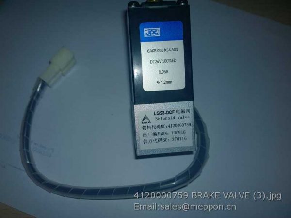 4120000759 BRAKE VALVE SDLG