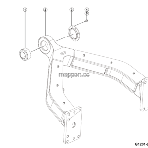 LGMG RTH100 2025 - Rr axle a-frame assy - G1201-2712018507.S1B
